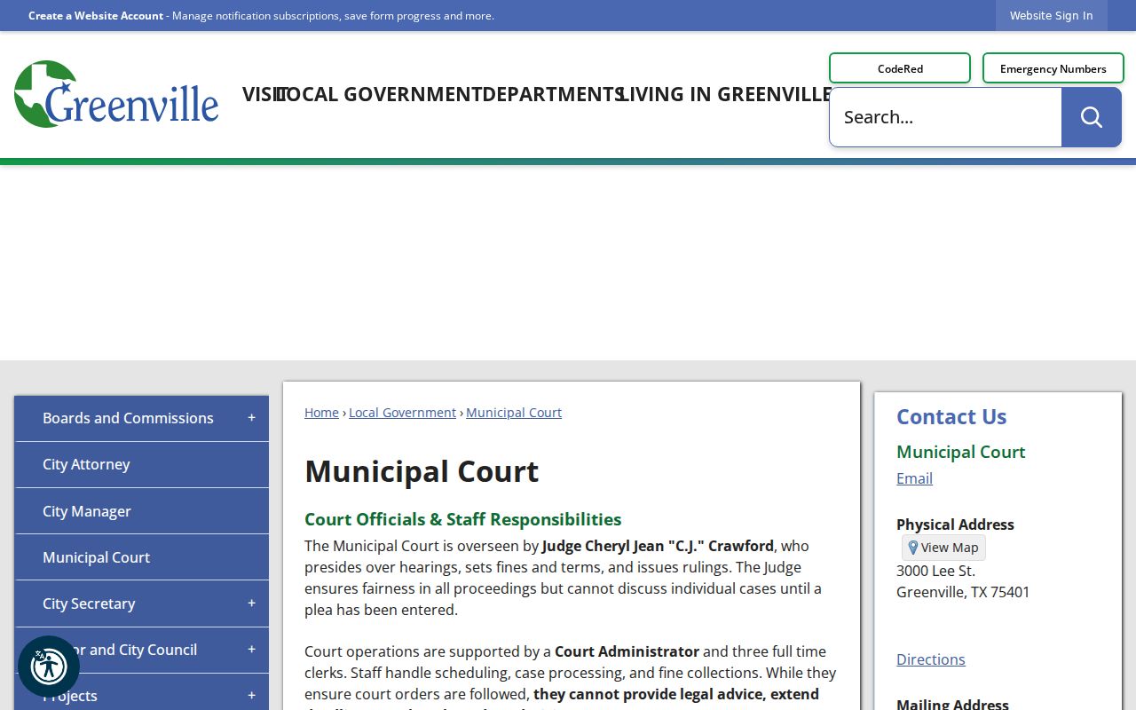Hunt County criminal court cases at Greenville Municipal Court