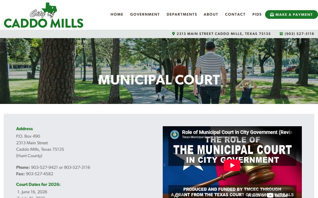 Caddo Mills court information distinguished from Hunt County sex offender records
