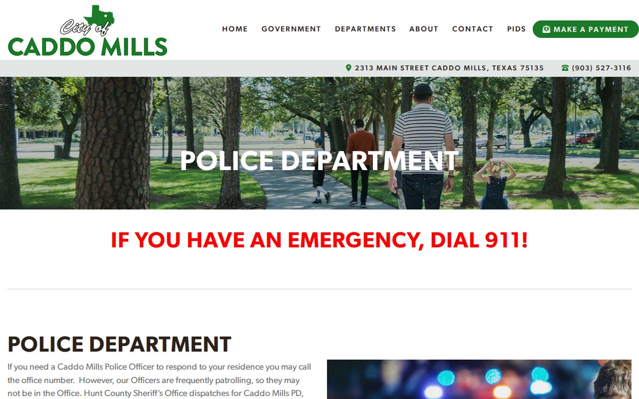 Caddo Mills police contact related to Hunt County registry reporting