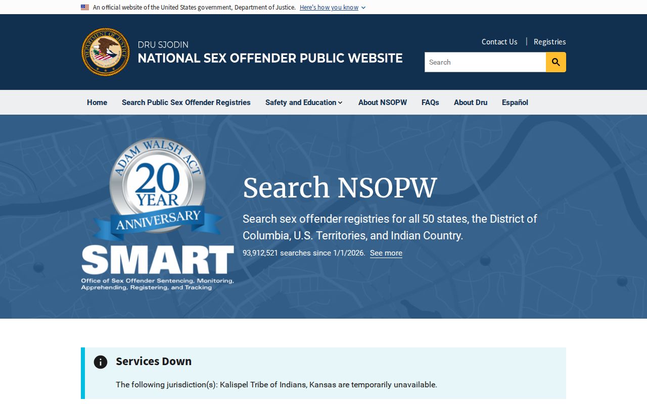 NSOPW national search for Hunt County sex offender registry research